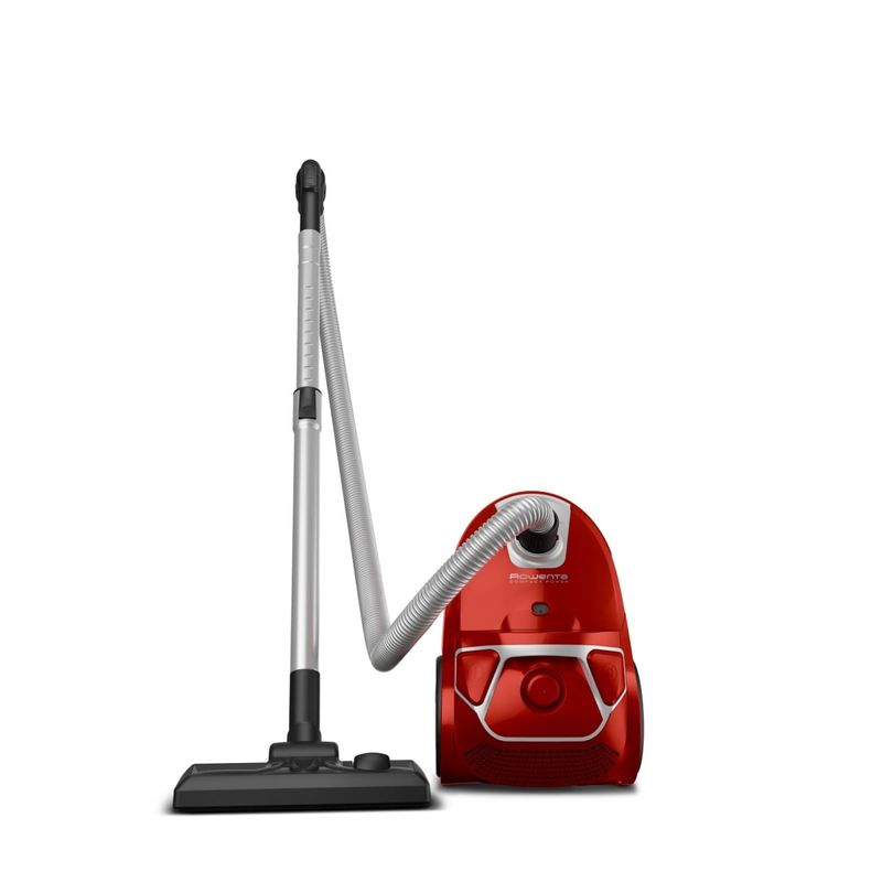 Electronice si Electrocasnice - Ingrijirea locuintei - Aspiratoare - Aspirator cu sac Rowenta Compact Power parquet RO3923EA, 750W, Clasa A, Tub telescopic din metal, Sac Hygiene+, Rosu - Infinity.ro