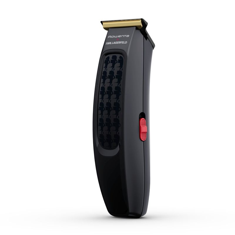 Ingrijire personala si Cosmetice - Aparate & accesorii ingrijire personala - Aparate de ras si tuns - Aparate de tuns - Aparat de tuns parul Rowenta x Karl Lagerfeld Perfect Line TN182LF0, lame inox, 6 piepteni, 5200 rpm, negru - Infinity.ro