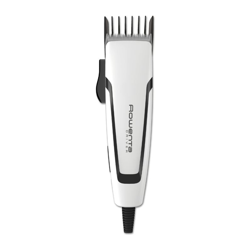 Ingrijire personala si Cosmetice - Aparate & accesorii ingrijire personala - Aparate de ras si tuns - Aparate de tuns - Aparat de tuns Rowenta Driver TN1601F1, 4 piepteni 3-6-9-12 mm, 3 micro-setari de precizie, negru & alb - Infinity.ro