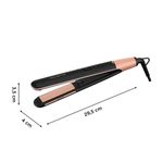 Ingrijire personala si Cosmetice - Aparate & accesorii ingrijire personala - Hair styling - Placi de indreptat parul - Placa de par Rowenta Express Shine SF4620F0, 210 grade, invelis ceramic, 8 trepte de temperatura, negru - Infinity.ro