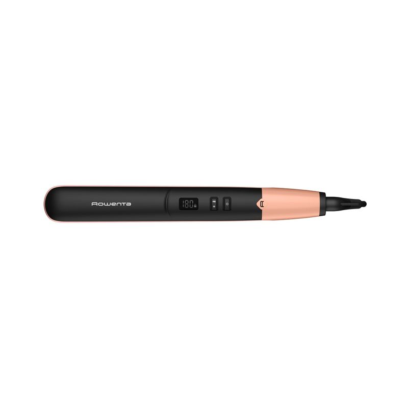 Ingrijire personala si Cosmetice - Aparate & accesorii ingrijire personala - Hair styling - Placi de indreptat parul - Placa de par Rowenta Express Shine SF4620F0, 210 grade, invelis ceramic, 8 trepte de temperatura, negru - Infinity.ro