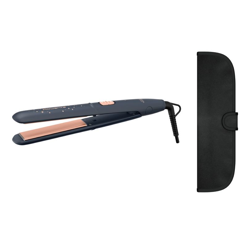 Ingrijire personala si Cosmetice - Aparate & accesorii ingrijire personala - Hair styling - Placi de indreptat parul - Placa de par Rowenta Express Style Stellar SF1831F0, invelis Ceramic Tourmaline, afisaj LED, gri & auriu - Infinity.ro