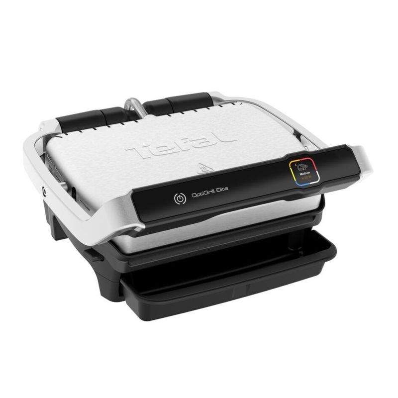 Electronice si Electrocasnice - Electrocasnice bucatarie - Aparate de gatit & desert - Gratare electrice - Gratar electric Tefal OptiGrill Elite GC750D30 cu 12 programe automate, termostat reglabil si carte de retete - Infinity.ro