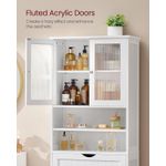 Casa si Gradina - Mobilier - Mobilier baie - Corpuri baie - Dulap de baie cu sertar si rafturi reglabile, MDF, 60x30x170 cm, alb - Infinity.ro