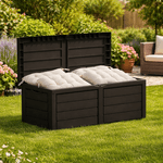 Casa si Gradina - Gradina si terasa - Mobilier exterior - Dulapuri si lazi depozitare exterior - Cutie depozitare gradina 320 l, pentru perne si accesorii, 119x52x53 cm, negru - Infinity.ro