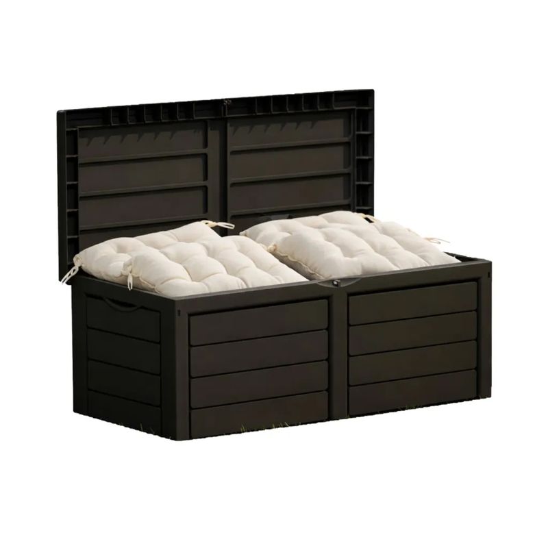 Casa si Gradina - Gradina si terasa - Mobilier exterior - Dulapuri si lazi depozitare exterior - Cutie depozitare gradina 320 l, pentru perne si accesorii, 119x52x53 cm, negru - Infinity.ro