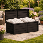 Casa si Gradina - Gradina si terasa - Mobilier exterior - Dulapuri si lazi depozitare exterior - Cutie depozitare gradina 320 l, pentru perne si accesorii, 119x52x53 cm, negru - Infinity.ro