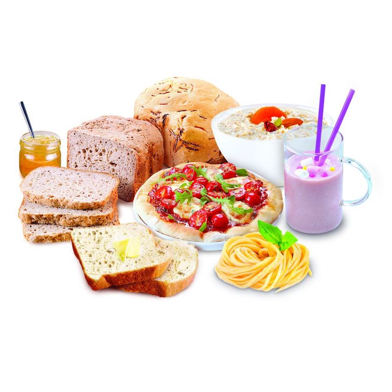 Electronice si Electrocasnice - Electrocasnice bucatarie - Preparare paine - Masina de paine Tefal Pain et Tresors PF250135, 700 W, 1000 g, 3 setari, 20 programe, 28 de retete, timer, alb/negru - Infinity.ro