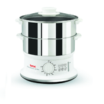 Electronice si Electrocasnice - Electrocasnice bucatarie - Aparate de gatit & desert - Aparate de gatit cu aburi - Aparat de gatit cu aburi Tefal Convenient Series VC145130, 2 vase, cronometru mecanic, 2 accesorii, 6 L, inox, alb - Infinity.ro