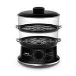 Electronice si Electrocasnice - Electrocasnice bucatarie - Aparate de gatit & desert - Aparate de gatit cu aburi - Aparat de gatit cu aburi Tefal Convenient Series VC140131, 2 vase, cronometru mecanic, 2 accesorii, 6 L, plastic, negru - Infinity.ro