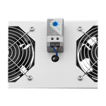 PC, gaming si accesorii - Servere - Rack server - Modul 2 ventilatoare pentru rack SBW/EXIP55 19', cu termostat, RAL 7035 - ASYTECH Networking ASY-FAN-EXIP55-THM-2F - Infinity.ro