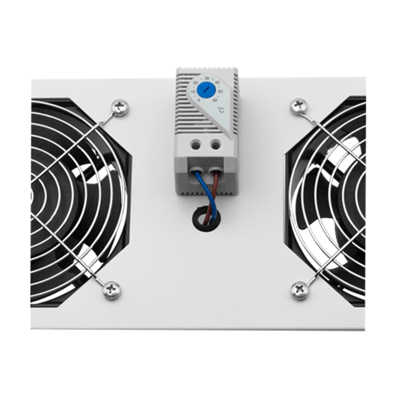 PC, gaming si accesorii - Servere - Rack server - Modul 2 ventilatoare pentru rack SBW/EXIP55 19', cu termostat, RAL 7035 - ASYTECH Networking ASY-FAN-EXIP55-THM-2F - Infinity.ro