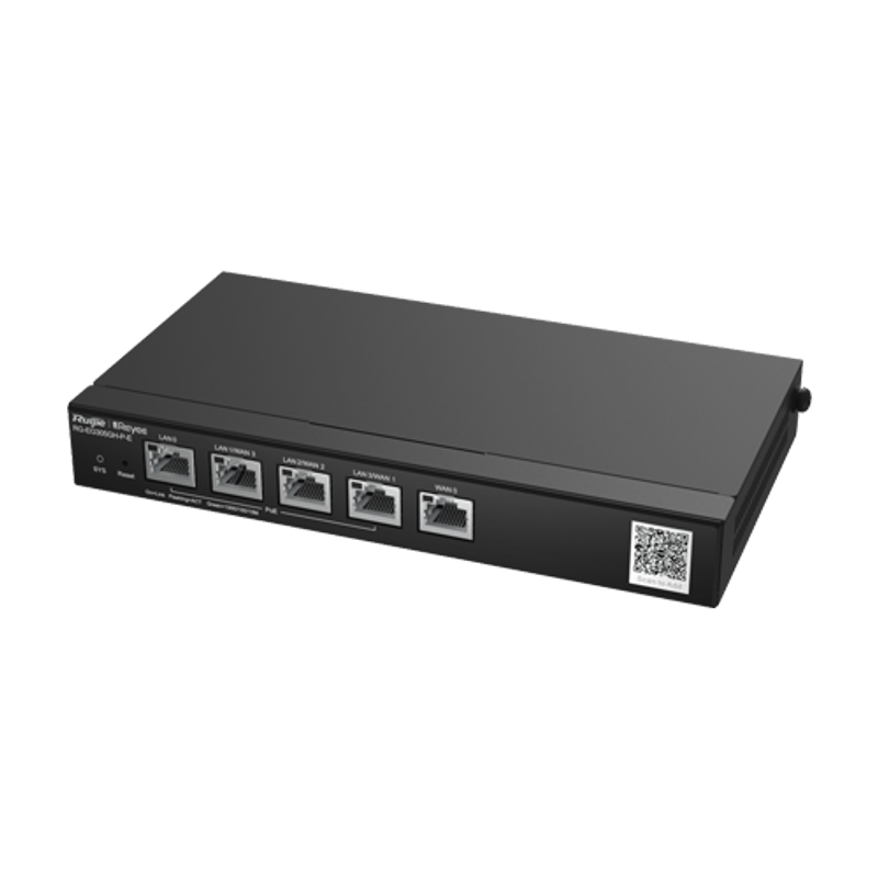 PC, gaming si accesorii - Retelistica - Routere - Router 4 x RJ45 1G PoE, 1 x RJ45 1G, Buget PoE 60W, Multi-WAN, Cloud Management - Ruijie RG-EG305GH-P-E - Infinity.ro