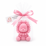 Market - Cadouri - Cadouri personalizate - Set de 10 marturii pentru botez, model Leu, culoare roz - Infinity.ro
