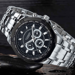 Fashion, accesorii si bijuterii - Barbati - Bijuterii barbati - Ceasuri barbati - Ceas barbatesc Curren 8084 negru argintiu cu cronograf, cadran antracit si bratara metalica - Infinity.ro