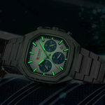 Fashion, accesorii si bijuterii - Barbati - Bijuterii barbati - Ceasuri barbati - Ceas barbatesc Curren 8459 auriu cu cronograf, cadran alb texturat si bratara metalica - Infinity.ro