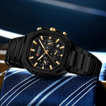 Fashion, accesorii si bijuterii - Barbati - Bijuterii barbati - Ceasuri barbati - Ceas Barbati Curren 8459 Negru Mat cu Bratara Metalica, Cronograf Quartz si Afisare Data. - Infinity.ro