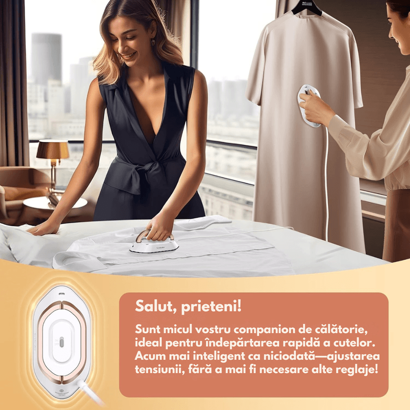 Electronice si Electrocasnice - Ingrijirea tesaturilor - Fiare de calcat - Fier de calcat mini Portabil, Ideal pentru calatorii, Dasbo®, Compact si Usor, cu tensiune universala 100-240V - Infinity.ro