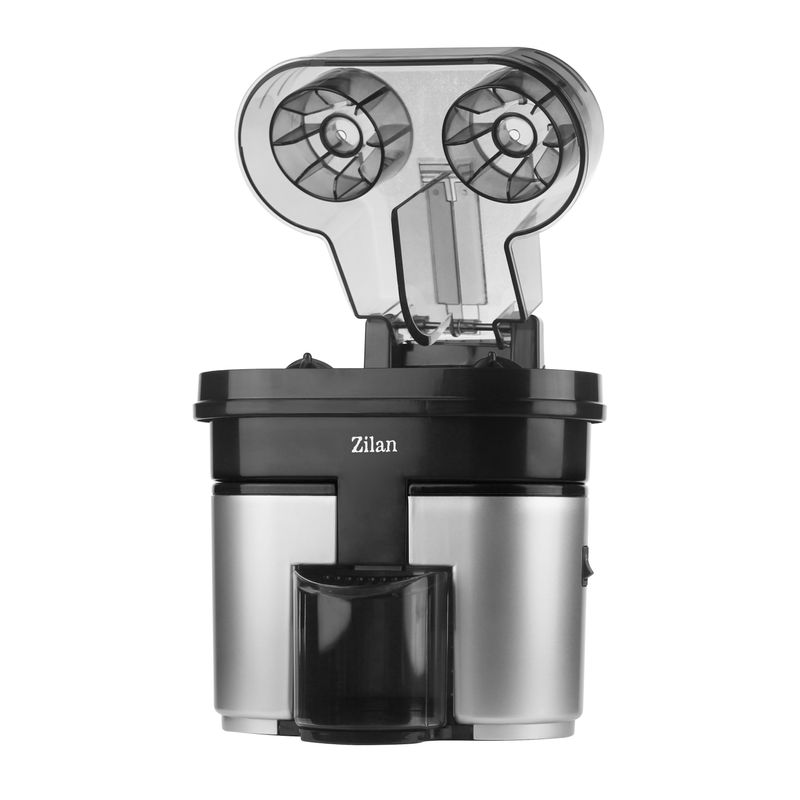 Electronice si Electrocasnice - Electrocasnice bucatarie - Preparare bauturi - Storcatoare de fructe - Storcator Citrice Electric cu 2 conuri ZILAN ZLN1156, Lama integrata in capac, Sistem de siguranta, Stoarcere rapida,90W - Infinity.ro
