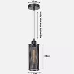 Casa si Gradina - Corpuri si surse de iluminat - Lustre si pendule - Pendul, AB Luxury Concept, industrial, negru, 24x12cm, lungime cablu 95cm - Infinity.ro