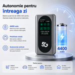 PC, gaming si accesorii - Retelistica - Wireless - Routere Wireless - Router Portabil 5G ambrasmart Dual-Band Wi-Fi 600 Mbps, SIM, VPN, Baterie 4400 mAh, Gri - Infinity.ro