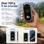 PC, gaming si accesorii - Retelistica - Wireless - Routere Wireless - Router Portabil 5G ambrasmart Dual-Band Wi-Fi 600 Mbps, SIM, VPN, Baterie 4400 mAh, Gri - Infinity.ro