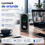 PC, gaming si accesorii - Retelistica - Wireless - Routere Wireless - Router Portabil 5G ambrasmart Dual-Band Wi-Fi 600 Mbps, SIM, VPN, Baterie 4400 mAh, Gri - Infinity.ro