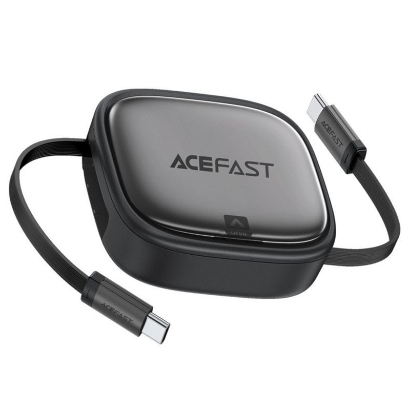 Laptop, Telefoane si Tablete - Telefoane mobile si accesorii - Accesorii Telefoane - Cabluri si adaptoare telefoane - Acefast - Data Cable (J3) - Travel Set with Retractable Cable 2x USB-C, USB, Lightning, Micro-USB, TF, 60W, 3A, 0.95m - Black - Infinity.ro