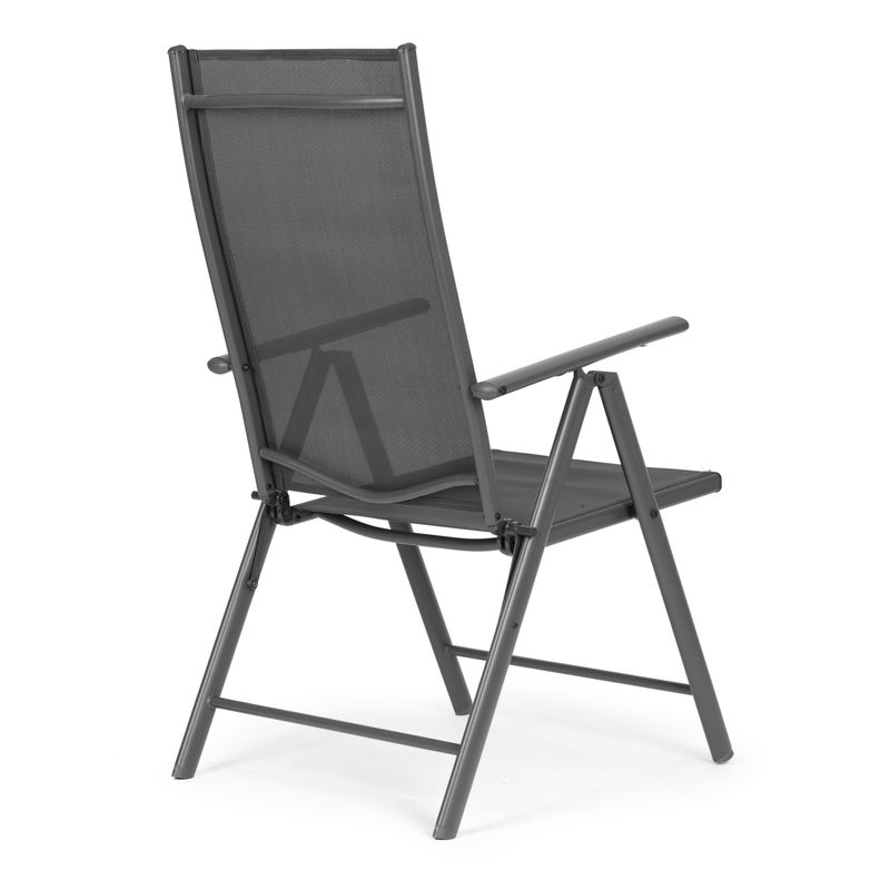 Casa si Gradina - Gradina si terasa - Mobilier exterior - Scaune si sezlonguri gradina - Scaun pliabil MultiGarden, spatar reglabil, balcon, terasa si gradiuna, gri HOM010820 - Infinity.ro