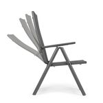 Casa si Gradina - Gradina si terasa - Mobilier exterior - Scaune si sezlonguri gradina - Scaun pliabil MultiGarden, spatar reglabil, balcon, terasa si gradiuna, gri HOM010820 - Infinity.ro