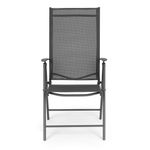 Casa si Gradina - Gradina si terasa - Mobilier exterior - Scaune si sezlonguri gradina - Scaun pliabil MultiGarden, spatar reglabil, balcon, terasa si gradiuna, gri HOM010820 - Infinity.ro