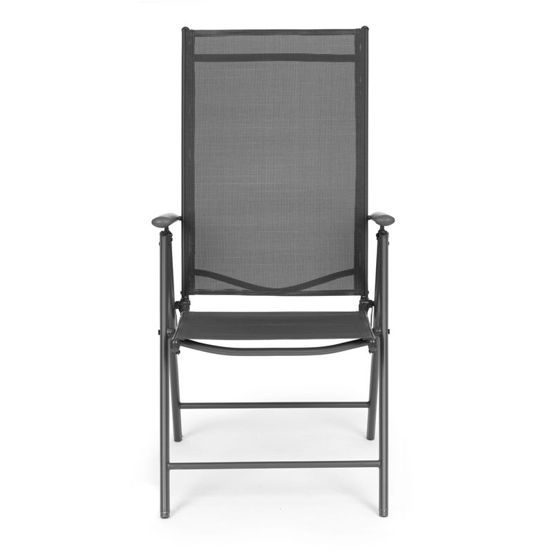 Casa si Gradina - Gradina si terasa - Mobilier exterior - Scaune si sezlonguri gradina - Scaun pliabil MultiGarden, spatar reglabil, balcon, terasa si gradiuna, gri HOM010820 - Infinity.ro