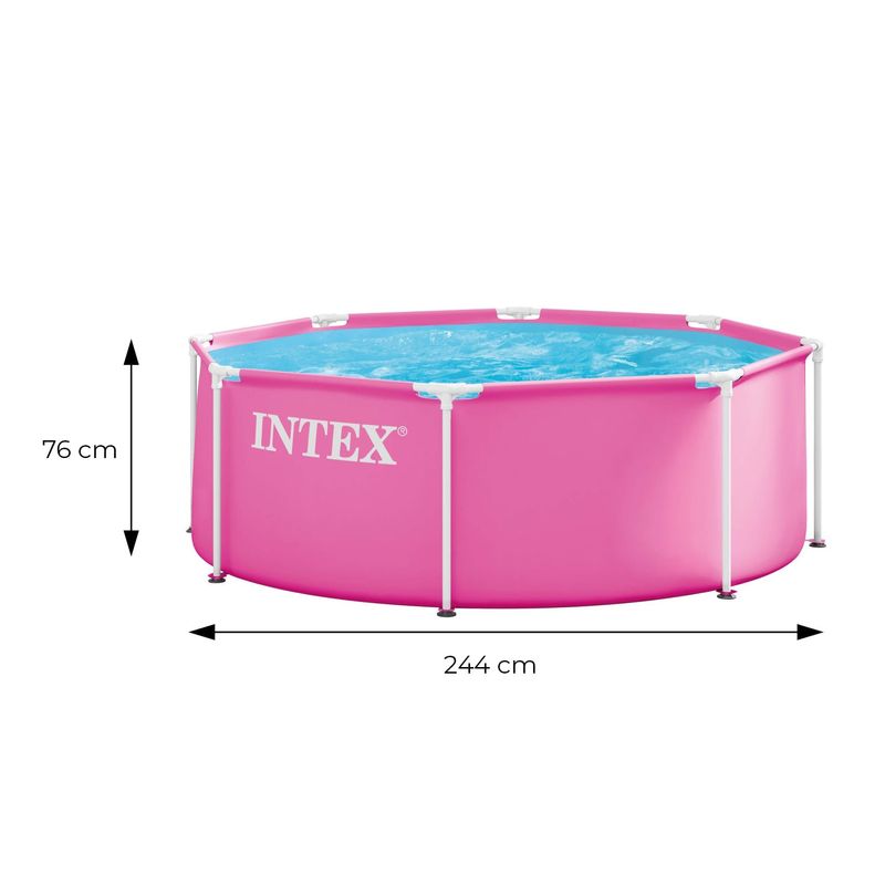 Casa si Gradina - Gradina si terasa - Piscine si accesorii - Piscine - Piscina cadru metalic INTEX 28290ND, rotunda, 244x76 cm, roz HOM432113 - Infinity.ro