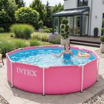 Casa si Gradina - Gradina si terasa - Piscine si accesorii - Piscine - Piscina cadru metalic INTEX 28290ND, rotunda, 244x76 cm, roz HOM432113 - Infinity.ro