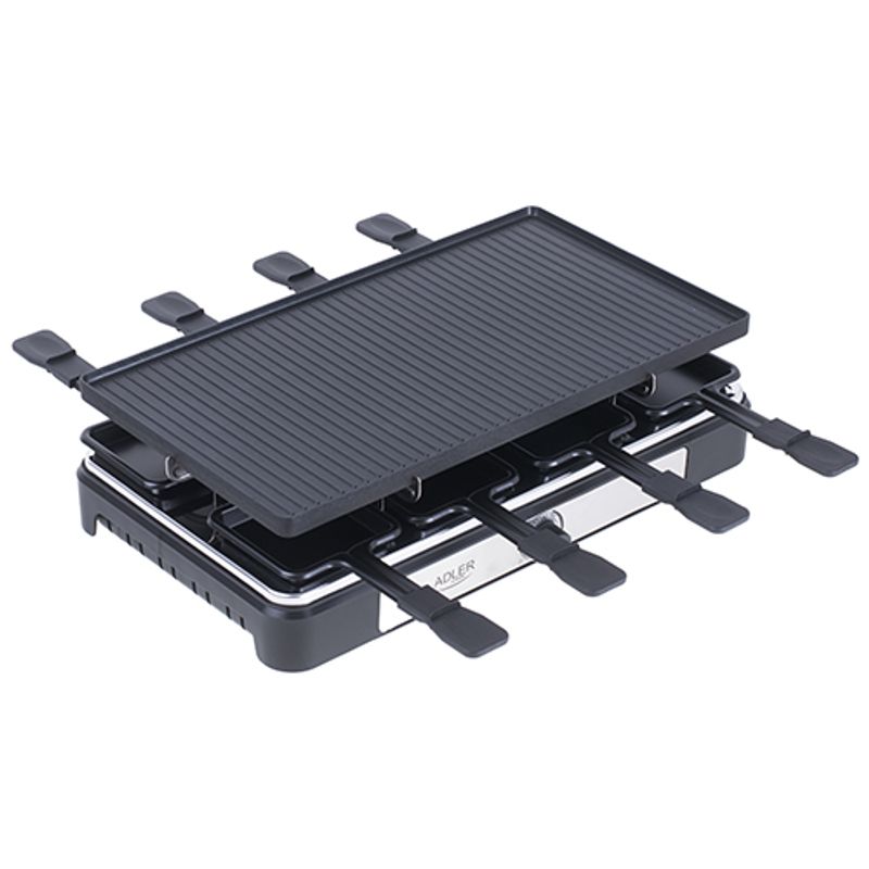 Electronice si Electrocasnice - Electrocasnice bucatarie - Aparate de gatit & desert - Gratare electrice - Gratar Raclette Adler AD 6616, 1400 W, 8 persoane - Infinity.ro