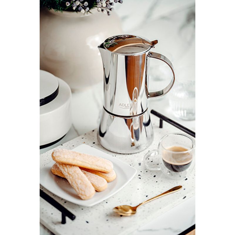 Electronice si Electrocasnice - Electrocasnice bucatarie - Preparare bauturi - Espressoare - Espresso coffee maker Adler AD 4417, 620 ml - Infinity.ro
