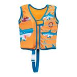 Jucarii, Copii si Bebe - Jucarii si jocuri - Jucarii de exterior - Colaci, ochelari si accesorii inot copii - Vesta Inot pentru copii 1-3 Ani/11-19kg, Bestway, cu Model Rechini, din Spuma, cu protectie solara, Portocaliu - Infinity.ro