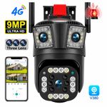 Casa si Gradina - Electrice - Smart Home - Camere de supraveghere - Camera de Supraveghere 4G LTE cu Cartela SIM, 9MP Ultra HD, 3 Lentile - Infinity.ro