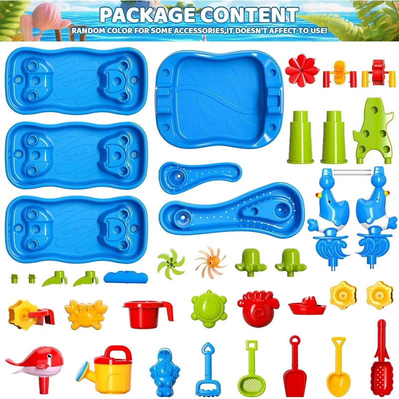 Jucarii, Copii si Bebe - Jucarii si jocuri - Jucarii de exterior - Jucarii pentru plaja si nisip - Masuta de nisip si apa cu cascade, roti si accesorii - Infinity.ro