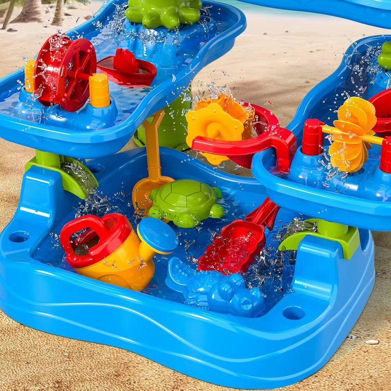 Jucarii, Copii si Bebe - Jucarii si jocuri - Jucarii de exterior - Jucarii pentru plaja si nisip - Masuta de nisip si apa cu cascade, roti si accesorii - Infinity.ro