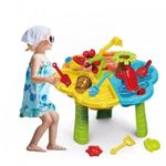 Jucarii, Copii si Bebe - Jucarii si jocuri - Jucarii de exterior - Jucarii pentru plaja si nisip - Masuta de nisip si apa cu scaun si accesorii Green Palm - Infinity.ro