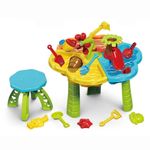 Jucarii, Copii si Bebe - Jucarii si jocuri - Jucarii de exterior - Jucarii pentru plaja si nisip - Masuta de nisip si apa cu scaun si accesorii Green Palm - Infinity.ro