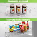 Casa si Gradina - Mobilier - Organizare si depozitare - Organizatoare pentru sertare si dulapuri - Organizator rotativ frigider 40x30 cm  Platou 360° antialunecare, economisire spatiu - Infinity.ro