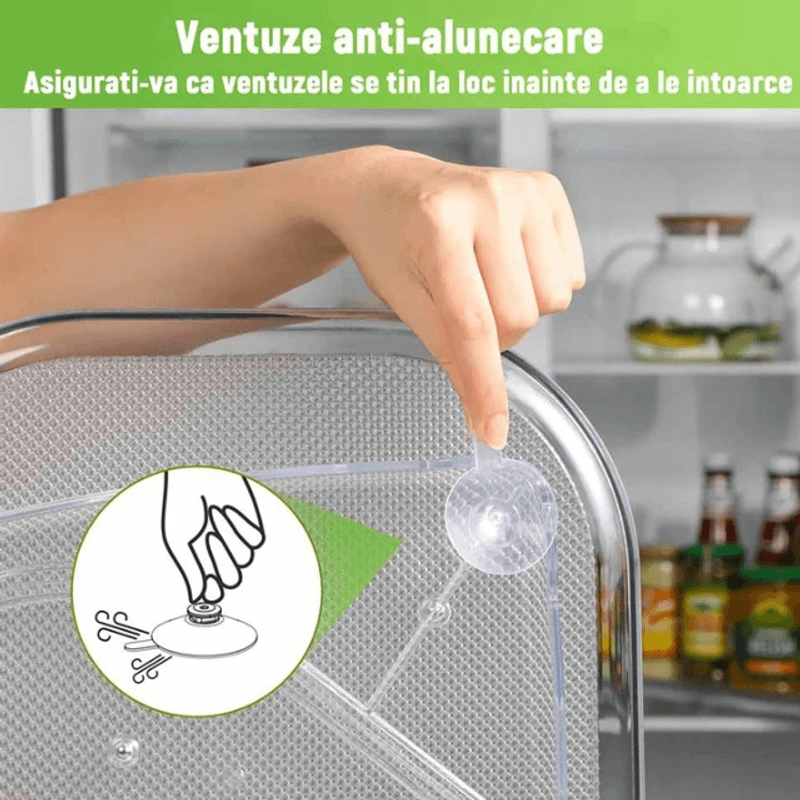 Casa si Gradina - Mobilier - Organizare si depozitare - Organizatoare pentru sertare si dulapuri - Organizator rotativ frigider 40x30 cm  Platou 360° antialunecare, economisire spatiu - Infinity.ro