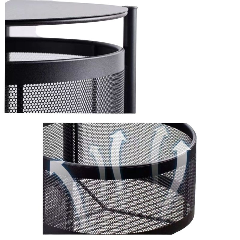 Casa si Gradina - Mobilier - Biblioteci si rafturi - Etajere - Organizator mobil de bucatarie cu patru cosuri rotative pentru depozitarea fructelor si legumelor, negru - Infinity.ro