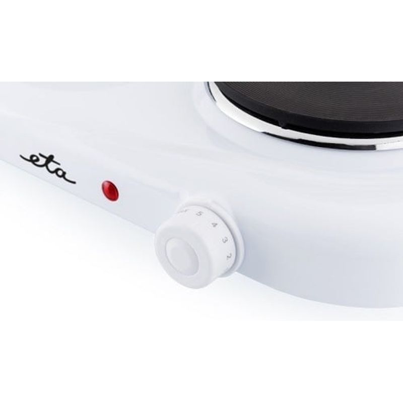 Electronice si Electrocasnice - Aragazuri, cuptoare si hote - Plite incorporabile - Plite electrice - Plita electrica ETA 3118 90000, 2 ochiuri din fonta 18 cm si 15 cm, 2500 W, alb - Infinity.ro