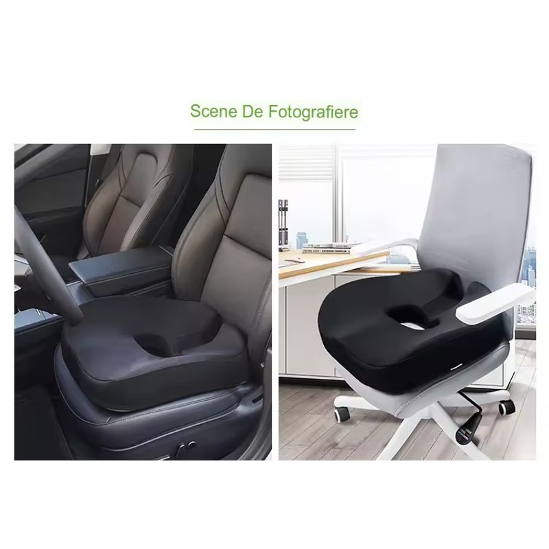 Casa si Gradina - Textile si covoare - Perne si pilote - Perne - Perna ortopedica pentru sezut din spuma cu memorie 4D, QFC-077 Arvada ErgoSupport, forma U - Infinity.ro