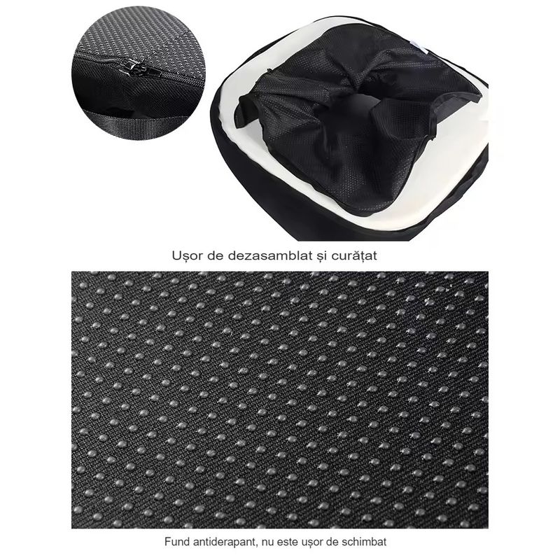 Casa si Gradina - Textile si covoare - Perne si pilote - Perne - Perna ortopedica pentru sezut din spuma cu memorie 4D, QFC-077 Arvada ErgoSupport, forma U - Infinity.ro