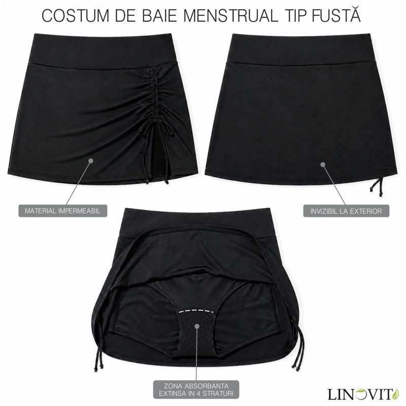 Fashion, accesorii si bijuterii - Femei - Lenjerie si pijamale femei - Costume de baie femei - M - Negru - 20 cm - Model 1 - 26-28 - Nailon - Infinity.ro