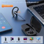 TV, Audio-Video si Foto - Portabile audio - Casti audio - Casca Bluetooth New Bee M54, Autonomie 60 ore, Anulare zgomot, Multipoint, Albastru - Infinity.ro